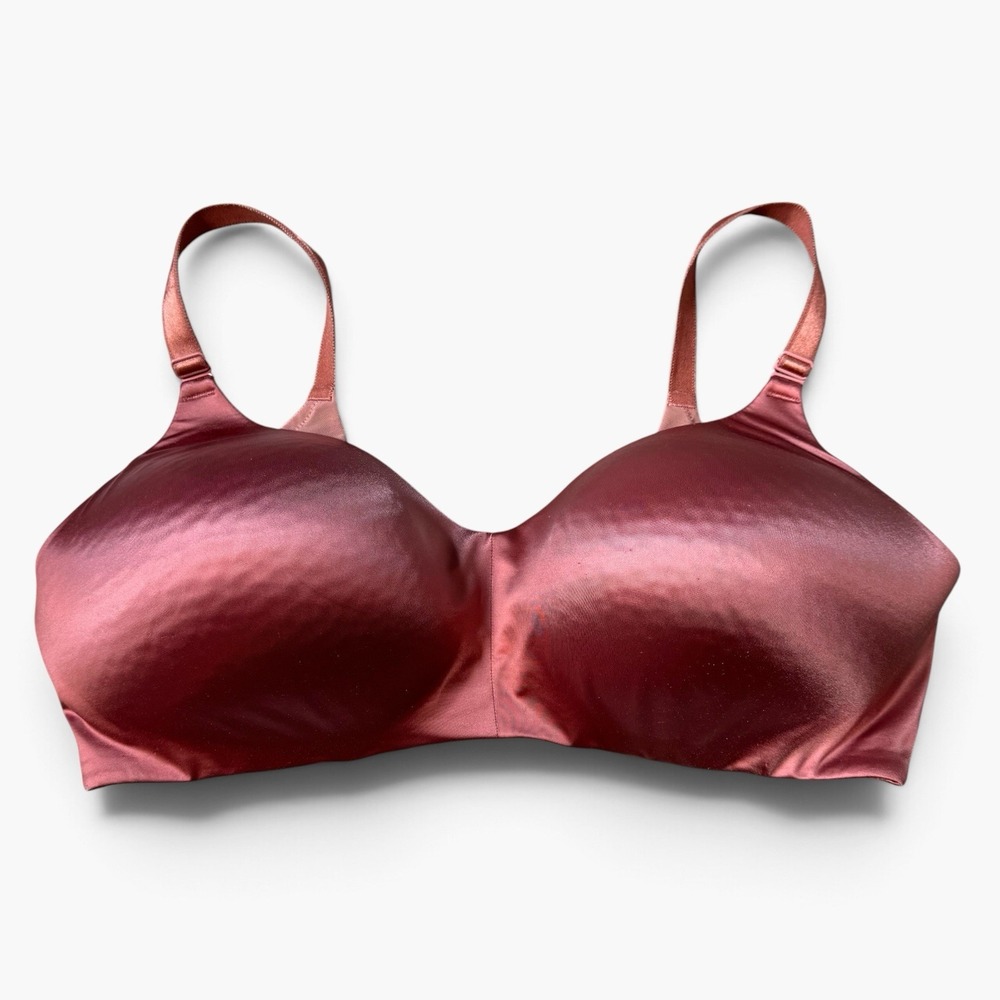 Torrid Curve 360 Back Smoothing Bra 40DDD Wire-Free Lightly Lined Pink Satin